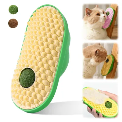 Yiankon Brosse chat à cataire jouet et toilettage 2 en 1 Yiankon Brosse chat à cataire jouet et toilettage 2 en 1