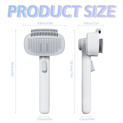 Yiankon Brosse chat auto-nettoyante avec bouton de déverrouillage