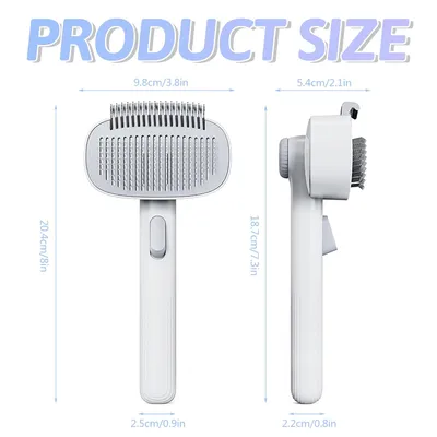 Yiankon Brosse chat auto-nettoyante avec bouton de déverrouillage