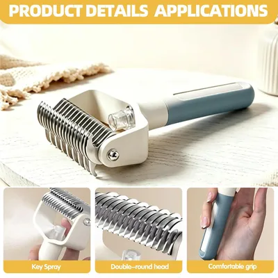 Yiankon Brosse chat double face avec réservoir à poils