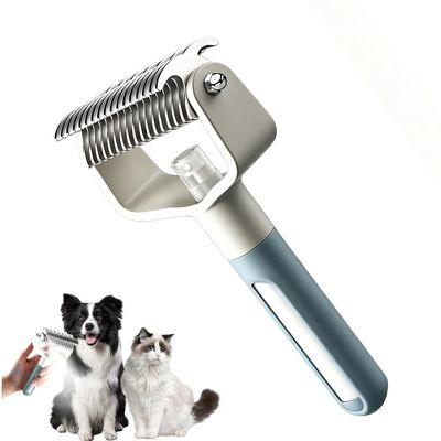 Yiankon Brosse chat double face avec réservoir à poils