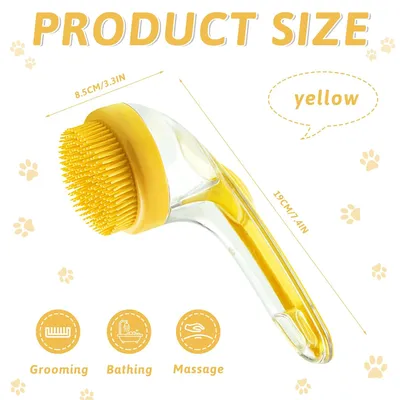 Yiankon Brosse bain chien avec distributeur de savon Yiankon Brosse bain chien avec distributeur de savon