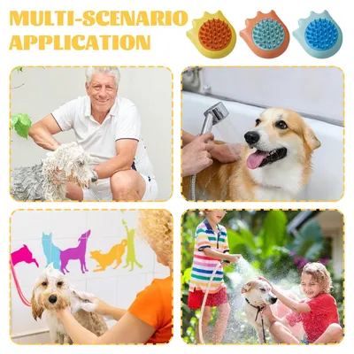 Yiankon Gant de lavage chien et chat en silicone douce