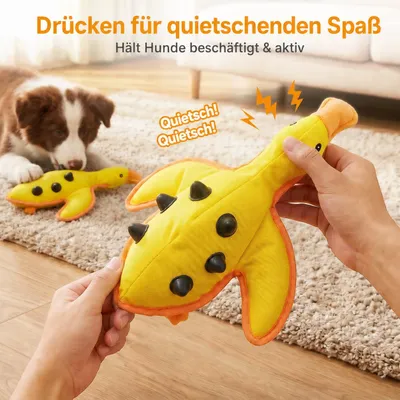 Yiankon Hundespielzeug Ente mit Quietscher
