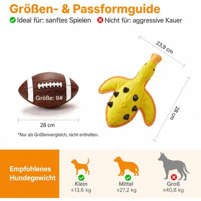 Yiankon Hundespielzeug Ente mit Quietscher