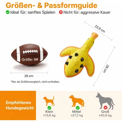 Yiankon Hundespielzeug Ente mit Quietscher