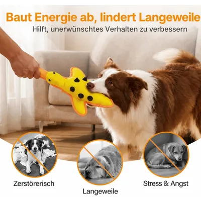 Yiankon Hundespielzeug Ente mit Quietscher