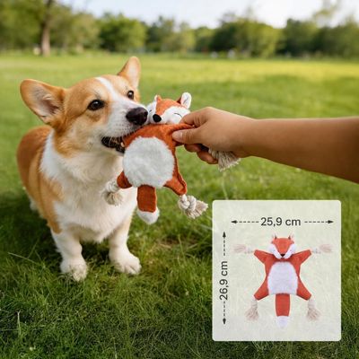 Yiankon Hundespielzeug quietschendes Seilknoten