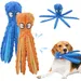 Yiankon Hundespielzeug  Oktopus ohne Füllung langlebig quietschendes