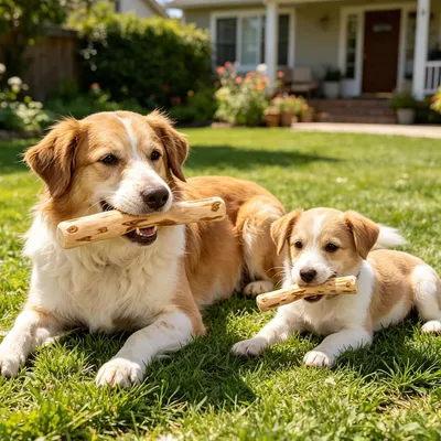 Fukumaru Kaffeeholz-Kaustab für Hunde, natürliches Holz