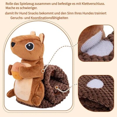 Fukumaru Peluches chien bruissantes sans garniture Design forme d'écureuil