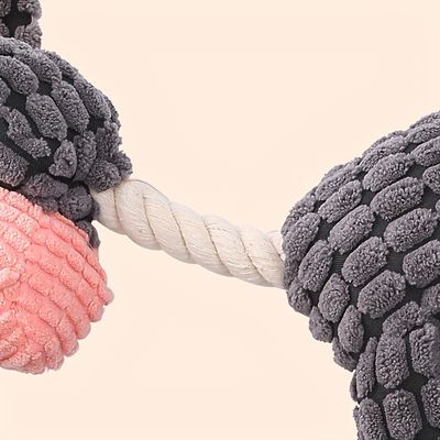 Fukumaru Peluche chien forme âne avec bruiteur BB sonore