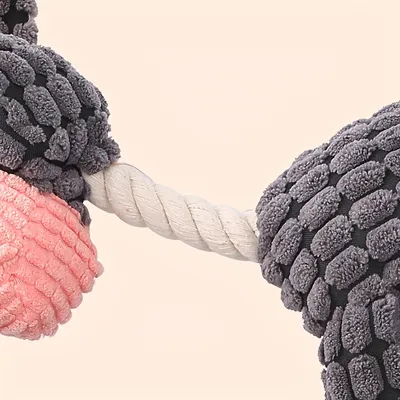 Fukumaru Peluche chien forme âne avec bruiteur BB sonore