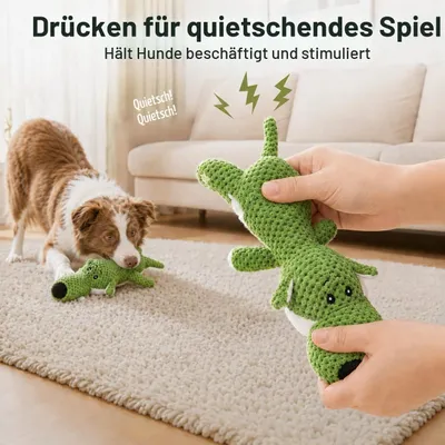 Yiankon Plüsch-Hundespielzeug 2er-Set, Wolf und Löwe