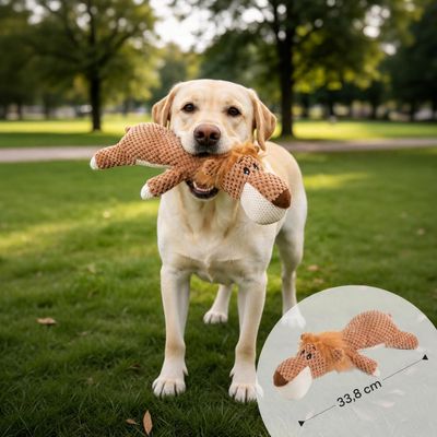 Yiankon Plüsch-Hundespielzeug 2er-Set, Wolf und Löwe