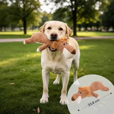 Yiankon Plüsch-Hundespielzeug 2er-Set, Wolf und Löwe
