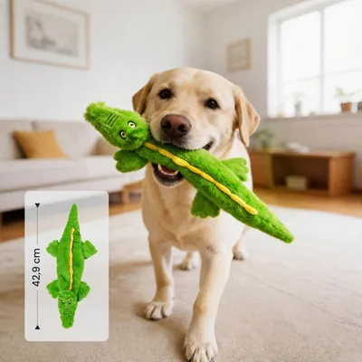 Yiankon Hundespielzeug Quietschendes Krokodil Ohne Füllung Yiankon Hundespielzeug Quietschendes Krokodil Ohne Füllung
