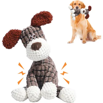 Fukumaru Peluche chien indestructible avec bruisseur amusant