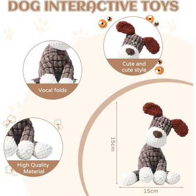 Fukumaru Peluche chien indestructible avec bruisseur amusant
