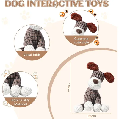 Fukumaru Peluche chien indestructible avec bruisseur amusant Fukumaru Peluche chien indestructible avec bruisseur amusant