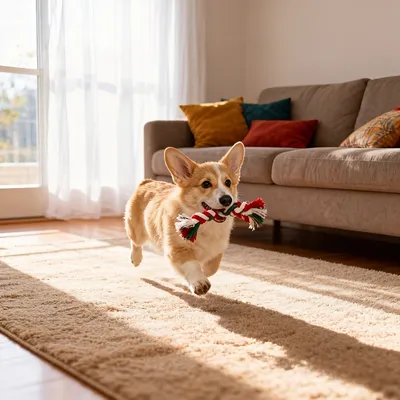 Fukumaru Lot de 4 jouets Noël chien avec boules en peluche Fukumaru Lot de 4 jouets Noël chien avec boules en peluche