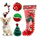 Fukumaru 4 Weihnachts-Hundespielzeuge mit Plüschbällen