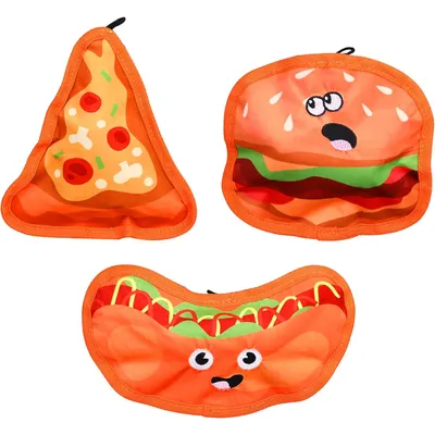Yiankon Jouets Chien Peluche sans Rembourrage Burger Pizza