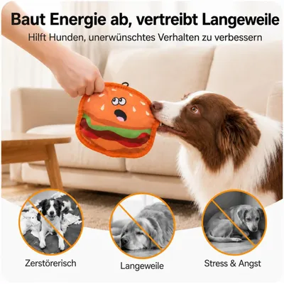 Yiankon Hundespielzeug ohne Füllung Burger Hotdog und Pizza Yiankon Hundespielzeug ohne Füllung Burger Hotdog und Pizza