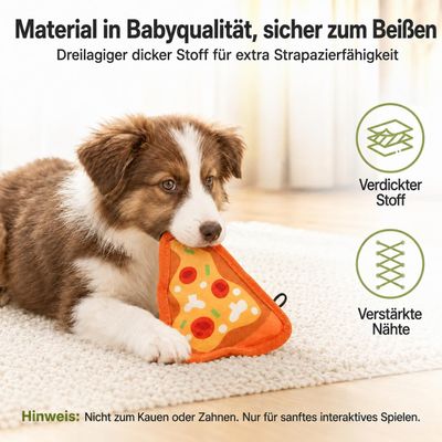 Yiankon Hundespielzeug ohne Füllung Burger Hotdog und Pizza
