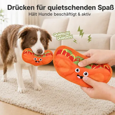 Yiankon Hundespielzeug ohne Füllung Burger Hotdog und Pizza Yiankon Hundespielzeug ohne Füllung Burger Hotdog und Pizza
