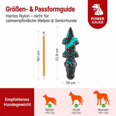 Yiankon Hunde-Kauspielzeug Krokodil Nylo