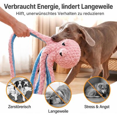 Yiankon Jouet Chien Pieuvre Peluche Couineur 100 cm