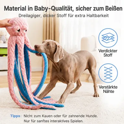 Yiankon Jouet Chien Pieuvre Peluche Couineur 100 cm Yiankon Jouet Chien Pieuvre Peluche Couineur 100 cm