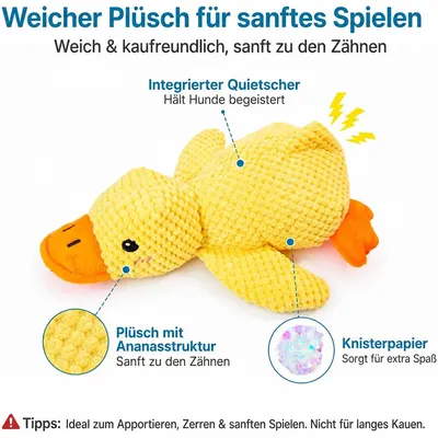 Yiankon Jouets Chien Peluche Canard Éléphant Couineur
