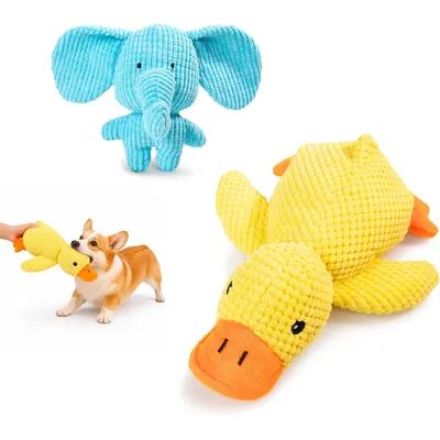 Yiankon Jouets Chien Peluche Canard Éléphant Couineur Yiankon Jouets Chien Peluche Canard Éléphant Couineur