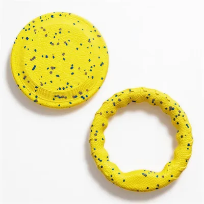 Yiankon Jouet Chien Lot de 2, Anneau et Disque Volant ETPU Rebondissant
