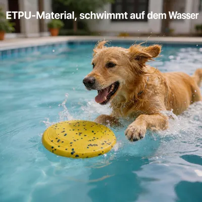Yiankon Hunde ETPU Wurfscheibe 20 cm und Zerrring 23 cm  Schwimmendes