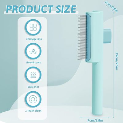 Yiankon Brosse auto-nettoyante pour chien bouton éjection