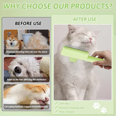 Yiankon Brosse chien auto-nettoyante sous-poil et chat