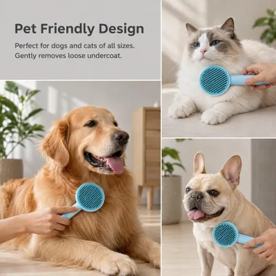 Fukumaru Brosse slicker peau sensible pour chien et chat