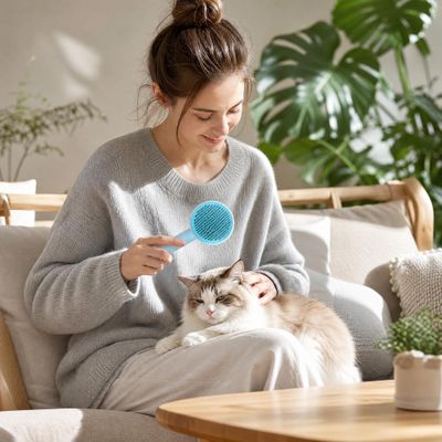 Fukumaru Brosse slicker peau sensible pour chien et chat
