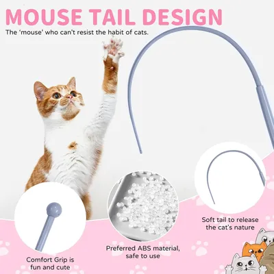 Fukumaru Canne à pêche chat avec plume interactive