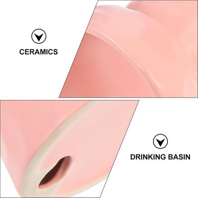 Yiankon animaux surélevé bol alimentaire céramique 250ml rose