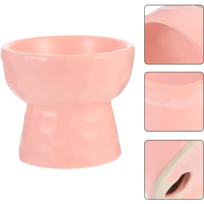 Yiankon animaux surélevé bol alimentaire céramique 250ml rose Yiankon animaux surélevé bol alimentaire céramique 250ml rose