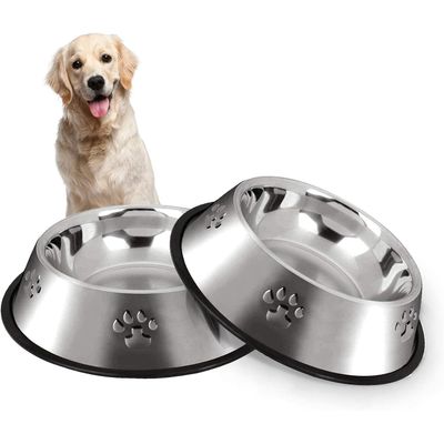 Yiankon Gamelles chien acier inoxydable avec base en caoutchouc