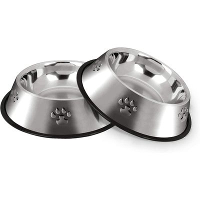 Yiankon Gamelles chien acier inoxydable avec base en caoutchouc
