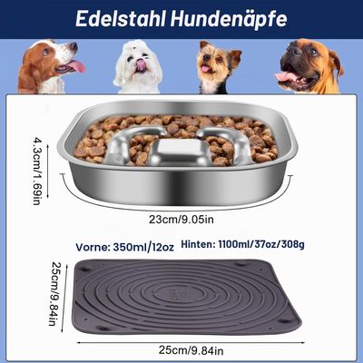 Yiankon chiens bol anti-glouton avec antidérapant silicone tapis à lécher