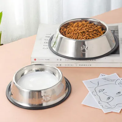 Yiankon Gamelles chien acier inoxydable avec base en caoutchouc