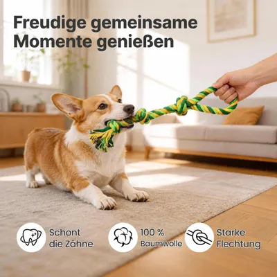 Yiankon Chien jouets colorés en corde de coton
