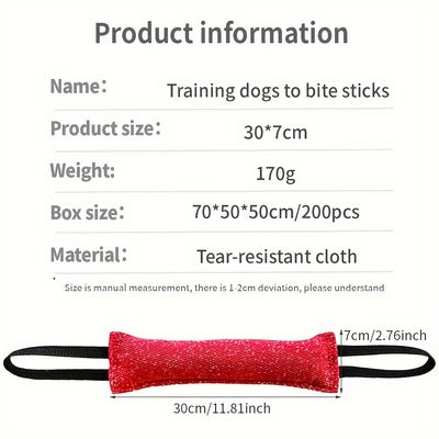 Fukumaru Nylon-Kaustab Hund mit Doppelgriff für Training